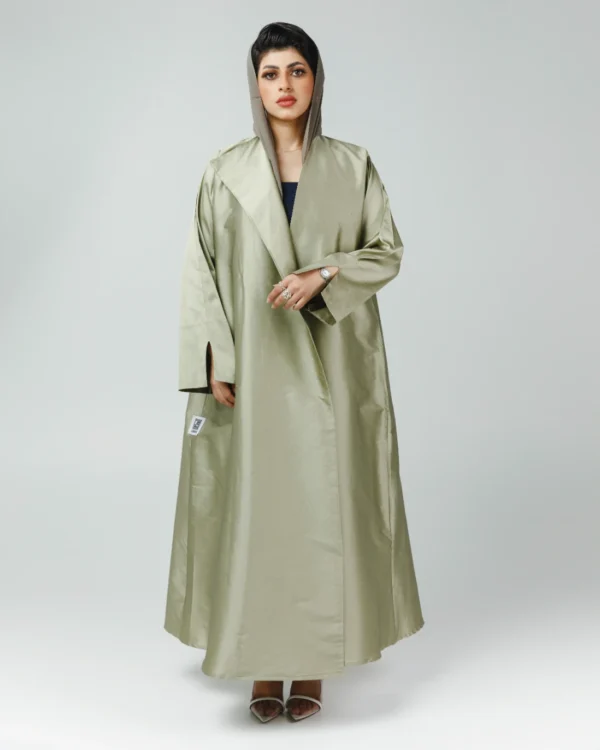 green tafta abaya