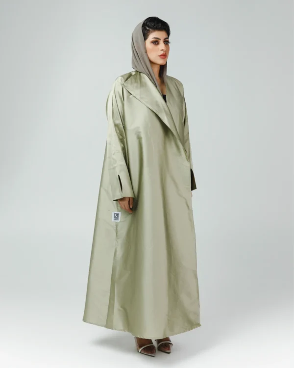 green tafta abaya