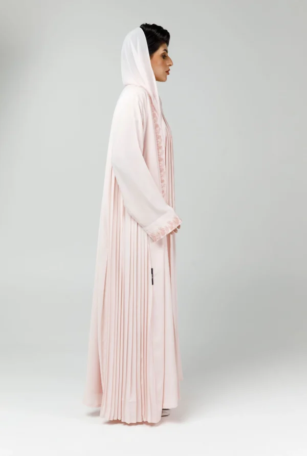 baby pink open abaya