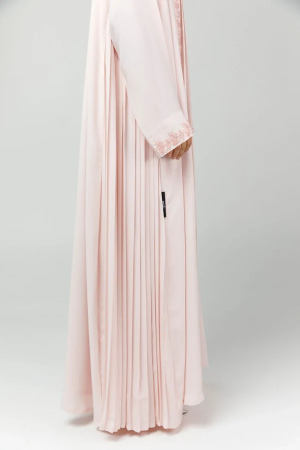 baby pink open abaya